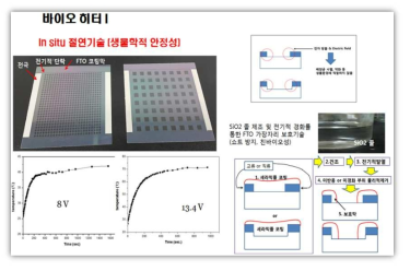 패턴된 바이오 히터 및 발열 테스트