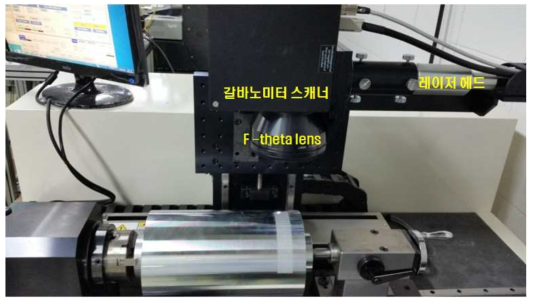 롤형상 측정을 위한 레이저 테스트 시스템.
