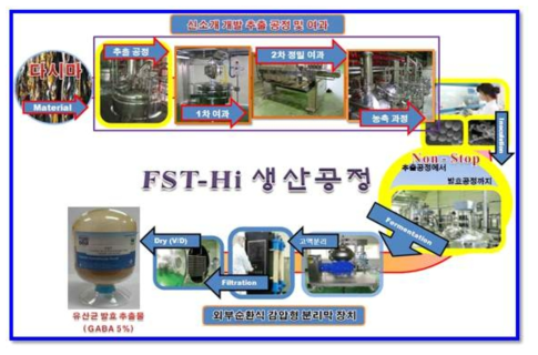 기개발 소재(FST)의 생산공정 모식도