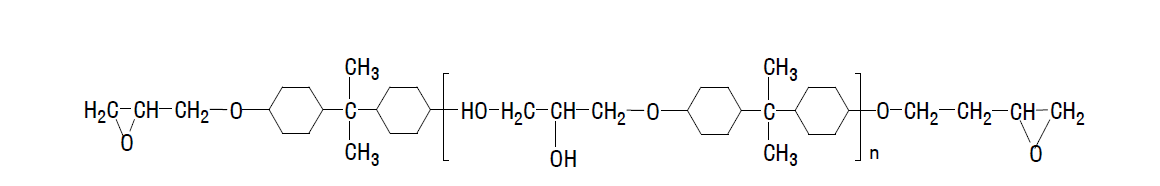 Chemical structure of bisphenol A type Epoxy resin