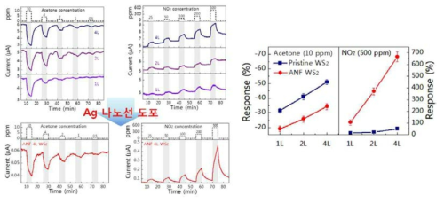 후처리 공정으로 합성된 WS2의 가스 검출 특성