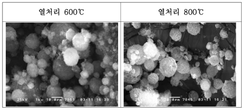 Granule BN(고형분 13wt%) 의 열처리 후 사진