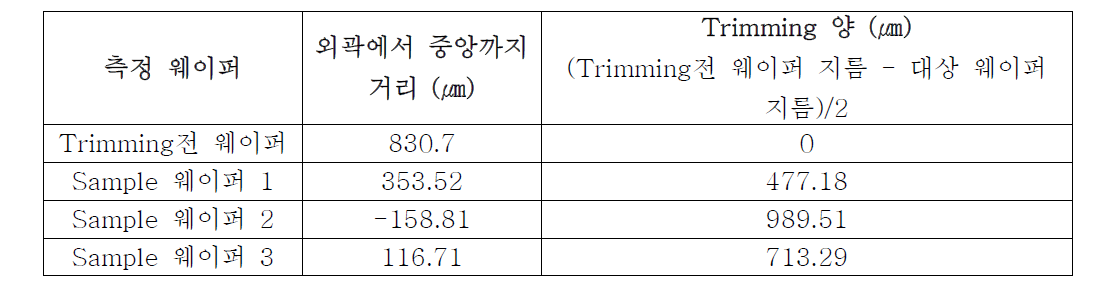 웨이퍼 Edge Trimming 양 측정 – 검사 장비