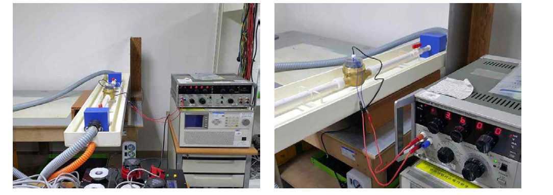 전자식 수도미터의 전압변동 시험
