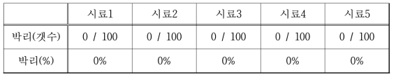 접착력 특성 평가 결과