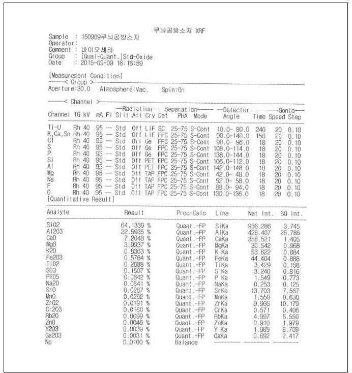 성분분석 자료