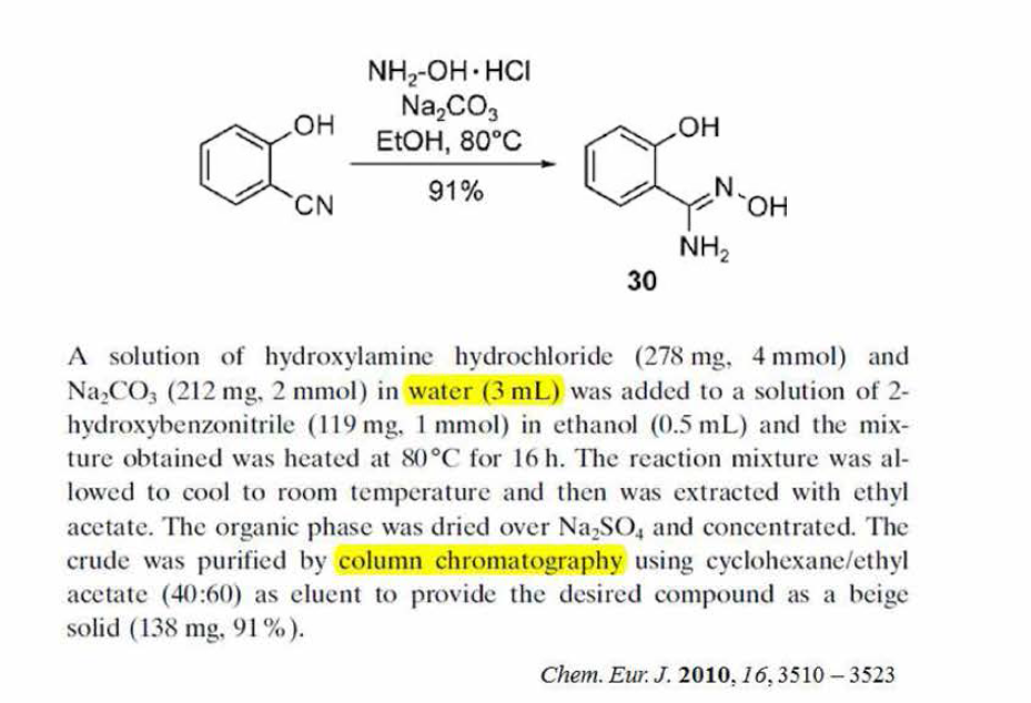 Benzamidine 합성 문헌 No. 9