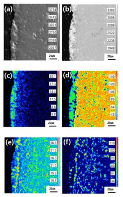 Cross-sectional SEM and EPMA mapping images of the sample A.
