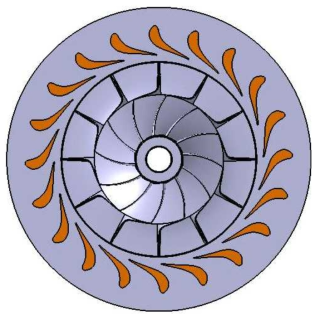 구심 터빈 회전자의 3차원 형상
