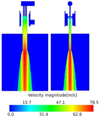 1번 케이스의 Slurry velocity magnitude(m/s)