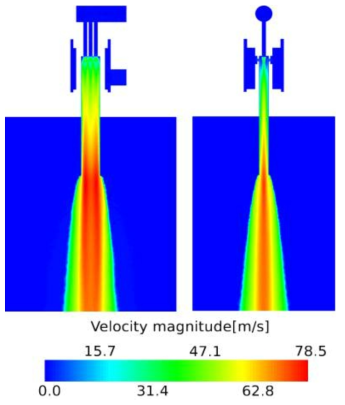 4번 케이스의 Slurry velocity magnitude(m/s)