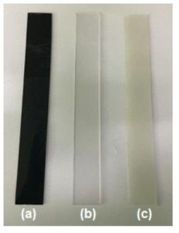 3가지 종류의 PVC sol로 제작한 인장시편