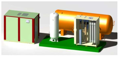 개발품(선박용 N2 Generator)의 3D 설계 형상