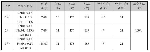 블록구조 이온전도체 중합 스케일업 테스트 조건