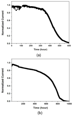 측정용 지그 (a)사용 전과 (b)사용 후의 칼슘 셀 테스트 결과