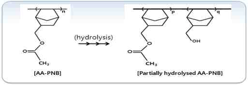 high Tg PNB(AA-PNB)에 대한 hydrolysis 반응후 예상수 지