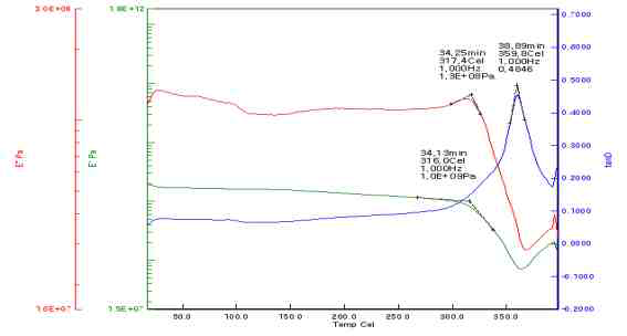 COOH기 함유 New high Tg PNB(PNB-HA) 시료에 대한 DMA분 석