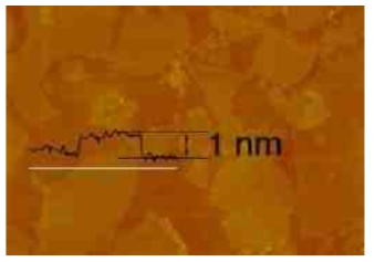 화학박리법으로 제조된 Graphene Oxide의 분석결과 - AFM Image