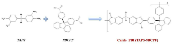 TAPS-9BCPF Cardo-PBI 고분자 합성.