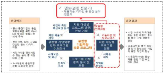 융합형 기업역량강화 서비스 프로그램 추진 프로세스