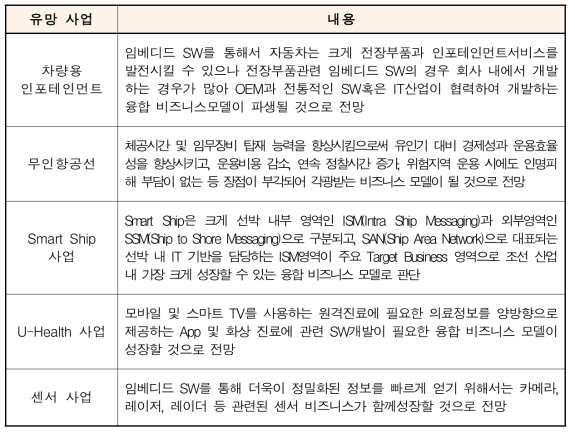 SW 산업 유망 비즈니스 모델