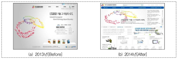 산업융합 홈페이지 리뉴얼