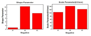 Impulse BD Data의 Shape 및 Scale Parameter 비교(Negative)