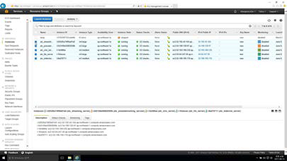 아마존 클라우드 인스턴스 동작 화면