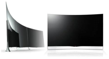 55’’ curved OLED TV.