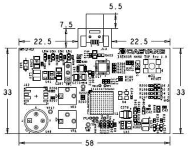 실크 TOP면 실장 배치도 및 Layout