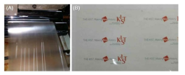 개발 PVDF (Su10)의 필름화 공정 및 얻어진 필름의 사진