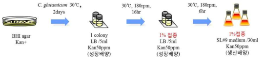 에스티알바이오텍에서 제공받은 최적배양조건