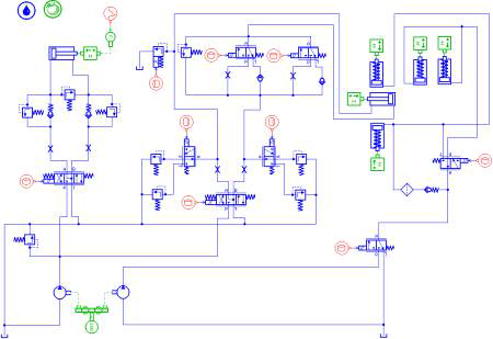 AMESim 유압회로도 모델링