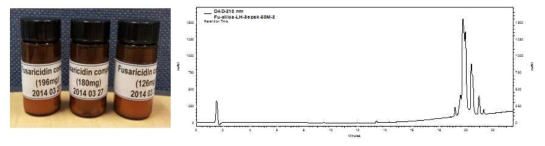 Fusaricidin 표준시료 제조 및 HPLC profile