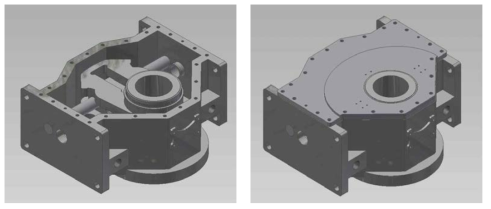 Housing part assembly 3D modeling image