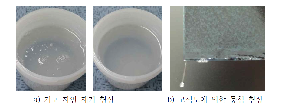 SiO2계 Coating solution 기포제거 및 Fail 형상