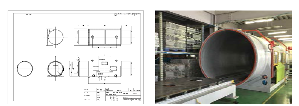 방수 전용 chamber 설계도면 및 방수 chamber 형상