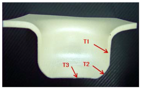 성형 후 원단 두께 변화 측정부