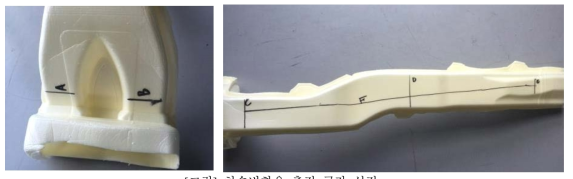 치수변화율 측정 구간 설정