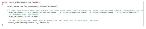 Clock Monitor Fault Injection 테스트를 위한 SW 구성