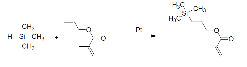 트리메틸실란과 알릴 메타아크릴레이트의 부가반응