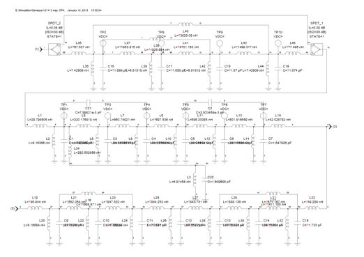 Circuit simulator를 이용한 설계 회로도