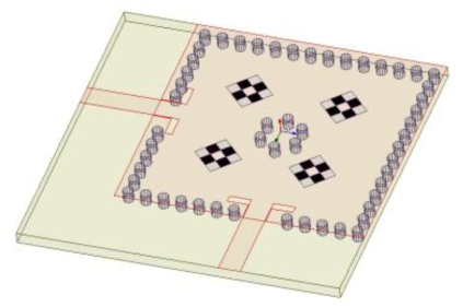 3중모드 Planar 필터의 구조