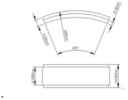 Size of X65 coupon