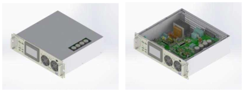 10kW급 DC/AC 1차 Version 컨버터 내구 구성 및 외형 3D 모델링