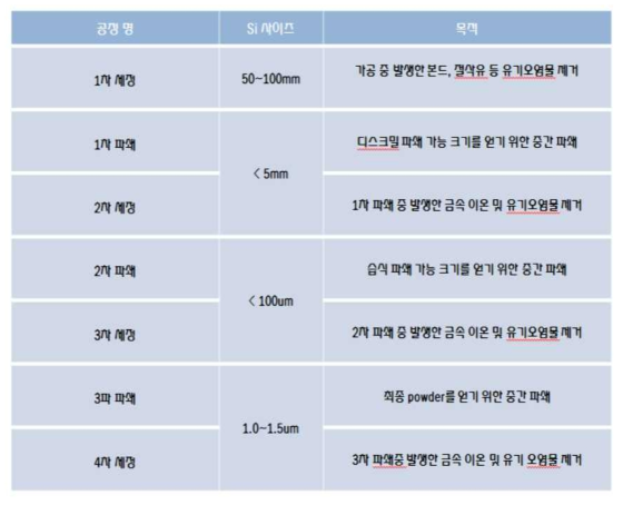 실리콘 세정 공정