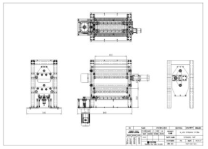 폭 400mm 스프레딩 장치 설계도면
