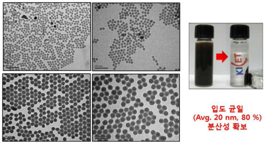 Core-Shell 자성나노입자의 입도제어