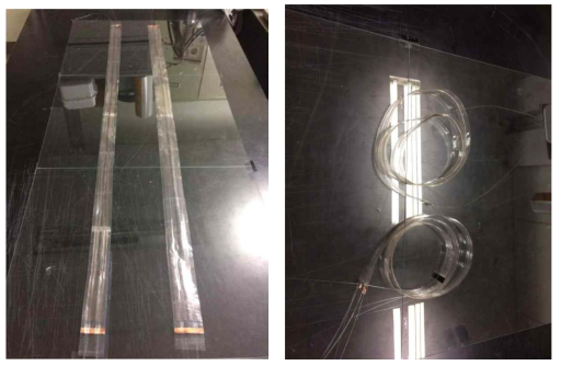1m 길이의 투명 광-전기 케이블 사진