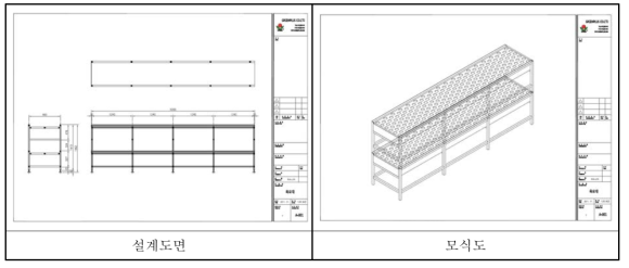다단식 재배단 설계도면 및 모식도
